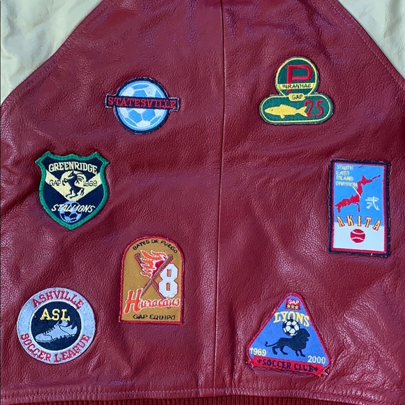 Boys Gap Leather Varsity Jacket - Picture 7 of 9